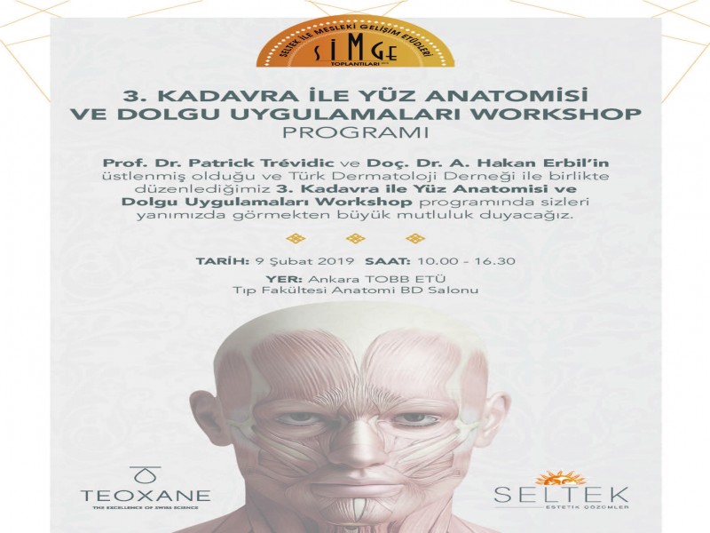 3. Kadavra ile Yüz Anatomisi ve Dolgu Uygulamaları Workshop